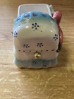 Vintage Bradley Ceramic Baby Cradle  Stork Nursery Planter 1950 s Mcm