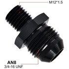 2 Pcs 8an Male Flare To M12 X 1 5mm Male Metric For Adapter Aluminium Alloy   