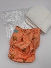 Alvababy Cloth Diaper With 2 Inserts Bees Orange One Size Adjustable Reusable