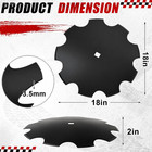 Lasnten 2 Pcs 18  Notched Harrow Disc Blades Disc Harrow Parts To Fit 7 8  Or 1 