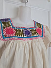 Vtg Mexican Embroidered Peasant Top  Hippie Boho Handmade Size L