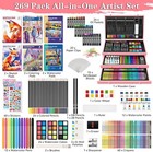 Art Supplies  269 Piece Deluxe Art Set With 6 Drawing Pads  Watercolor Paints  C