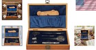 Vintage Stainless Steel Embroidery Scissors Set In Elegant Wooden Case - 14 3   
