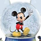 Disney Mickey Mouse Rotating Through The Years Glitter Snow Globe Bradford New