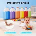 6 Pcs 3d Pencil-shaped Wall Padding For Kids Wall Mats For Kids Wall Protection
