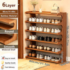 Bamboo Shoe Rack Easy To Assemble Space-saving Shoe Storage Multi-tier Xj6-80 Us