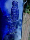 Rare Size Dark Cobalt Blue The Owl Drug Co Poison 6  1 2 Inches