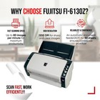 Good      Genuine Fujitsu Fi-6130z Duplex Document Scanner W adapter   Usb Cable