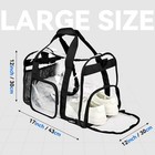 Large Transparent Bag With Shoe Compartment  Transparent Gym Bag With Adjusta   