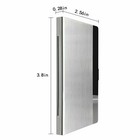 Pocket Aluminum Steel   Metal Business Card Holder Case Id Credit Wallet Silver