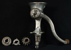 Vintage Universal  2 Cast Iron Meat Grinder Chopper Blades Adapters