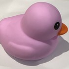 Laffy Quacks Pink   Orange Rubber Duck Unisex Baby Bath Toy Mpn 470509