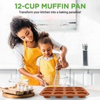 Nutrichef 12-cup Bakeware Oven Muffin Pan Used For Ncbscc54
