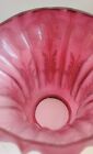 Victorian Etch Glass Flower Shade 2  Fitter Cranberry Glass Lamp Light Shade
