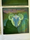 Set Of 4 Antique England Art Nouveau Majolica 6x6 Tiles All Perfect Condition