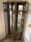 Curio Cabinet Wood   Glass  Light  Mirrored  3 Glass Shelves  Locking Doors 