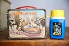Star Wars Vintage Metal Lunch Box 1977 Thermos Darth Vader Luke Skywalker Toy