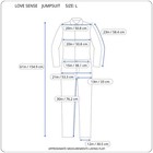 Women Sports Hooded Jumpsuit Wide Leg Black Size L Waist Stretch Long Sleeves