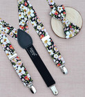 Floral Cotton Bow Tie And Suspenders Set For Toddlers And Youth
