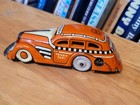 Very Nice Vintage 1930 s Marx Tin Litho Orange Wind Up Tricky Taxi  2