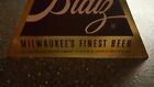  vtg  1953 Blatz Beer Milwaukee Sticker Sign Bar Game Room Man Cave 