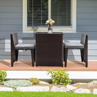 3 Pcs Wicker Outdoor Patio Bistro Set  Patio Furniture Set For Small Space Bar