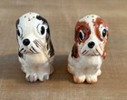 Vintage Puppy Salt   Pepper Shakers