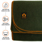 Arcturus Wool Blanket - 4 5 Lbs  Warm  Washable  64  X 88   olive Green 