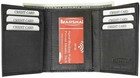 Real Leather Slim Wallets For Men Trifold Mens Wallet W  Id Window Rfid Blocking