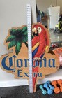 Vintage - Corona Extra Wooden Beer Sign Wall Decor Parrot Palm Tree Breweriana