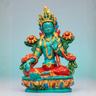 6  Green Tara Buddha Statue Handcrafted Tibetan Goddess Resin Altar Decor Nepal