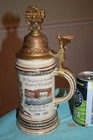 Orig  Antique Berlin Eisenbahn Regimental Military German Beer Stein  Telegraph