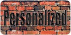 Red Brick Colored 002 Any Name Personalized Novelty Car License Plate