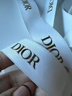 Authentic 1    2 5cm  Wide Dior White Satin Gold Embossed Ribbon- Sell By The Yard