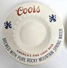 Vintage Coors Ashtray Rocky Mountains Spring Water Advertising - Lot Of 2