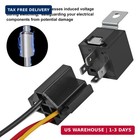 2pcs Car Relay Harness 12v 40a Spst 4 Pin Kit 12awg Wires With Built-in Diode Wa