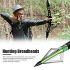 12pcs Archery Broadheads 100grain 3 Blade 2  Dia Expandable Arrowheads Hunting