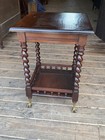 Antique Victorian Claw Ball Barley Twist Walnut Stand Parlor Table Pedestal 1890