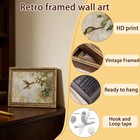 Framed Vintage Bird Wall Art Rustic Floral Canvas Decor Painting Poster Prints