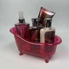 Bath   Body Works Twilight Woods 4-pc Bodycare Gift Set With Pink Bathtub Holder