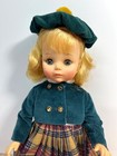 Rare Madame Alexander Vintage Doll September Blonde Hair Plaid Dress   Velvet Ja