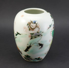 Antique Chinese Republic Porcelain Famille Verte  water Margin  Vase Kangxi Mark