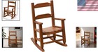 Elegant Toddler Rocking Chair In Brown - Safe   Comfy Wooden Rocker For Ages 3-6