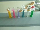 6 Retired Crystal Pez -thumb unicorn heart snowman bear icee Bear - See Pictures