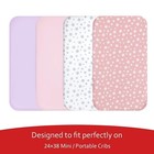 Soft Mini Portable Crib Sheets Fit Standard Mini Crib Mattresses 4 Pack 38 x24 