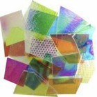 Dichroic Glass Scrap 8 6 Oz 90 Coe Mix 005 On Clear   Black