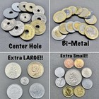 Unique  Unusual  Odd Shaped   Sized World Coins     Fun Variety  10 Foreign Coins