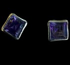 Vtg Native American St  Silver Stud Earrings Tq Opal Garnet Citrine 12 Pairs Lot