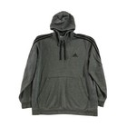 Adidas Essentials Hoodie Mens Size Xl Gray Black Pullover Sweatshirt