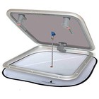 White grey Magnetic Hatch With Ventilation   Mosquito Net - Standard White grey